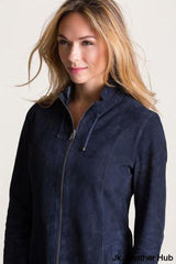 Adele Reversible Italian Lambskin Suede Jacket Womens Collection