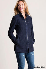 Adele Reversible Italian Lambskin Suede Jacket Womens Collection