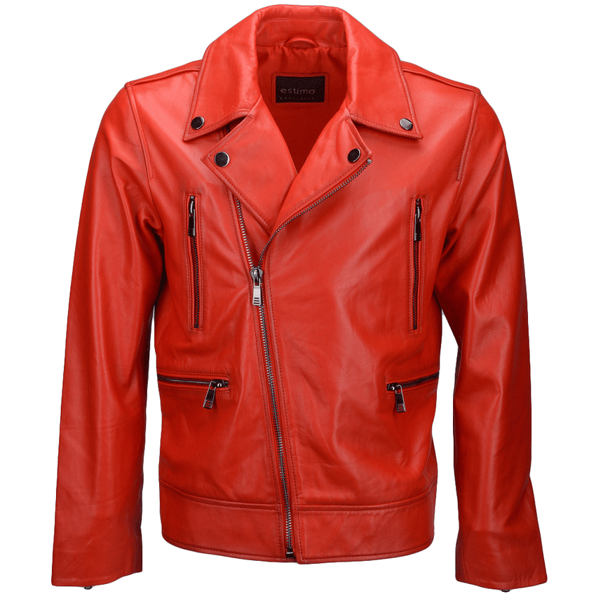 Vegetable Tanned Leather Biker Jacket